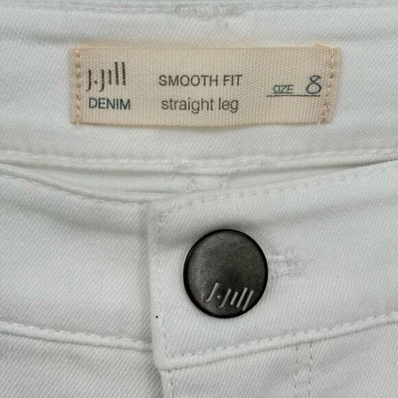 J Jill Smooth Fit Straight Leg Jean White Size 8 - Picture 2 of 5